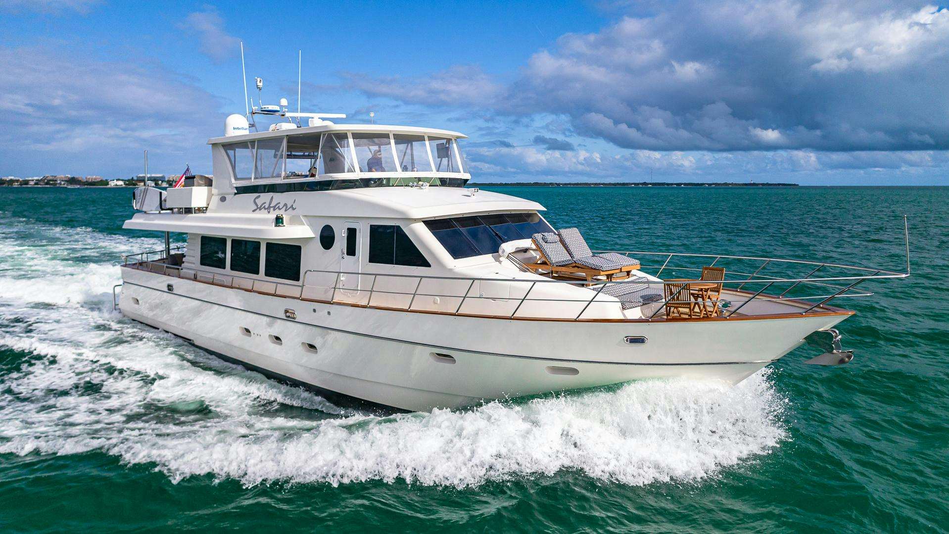 a boat on the water aboard SAFARI Yacht for Sale
