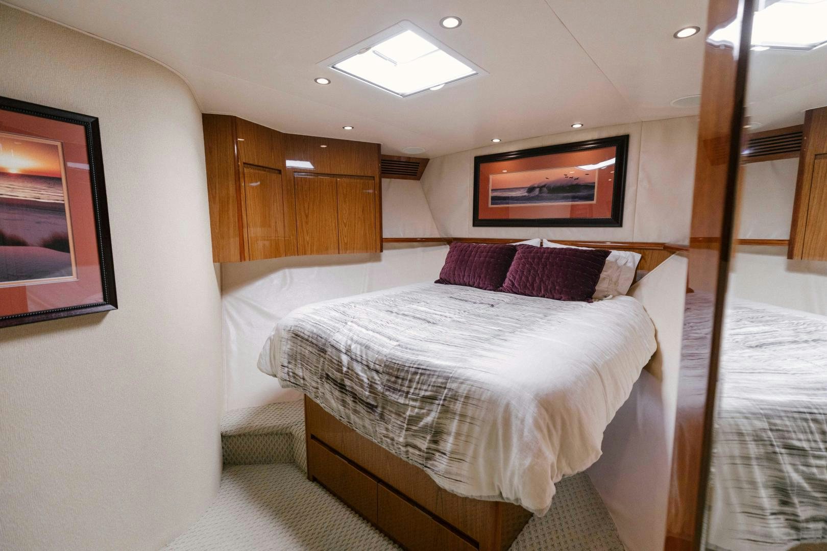 a couple of beds in a hotel room aboard SALTY K Yacht for Sale