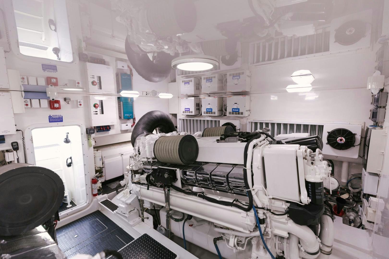 a room with a large group of machines aboard SALTY K Yacht for Sale