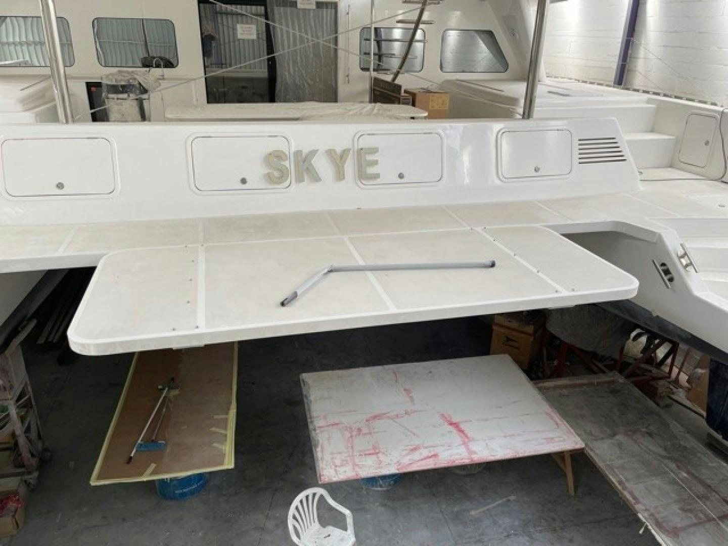 a large white machine aboard SKYE Yacht for Sale