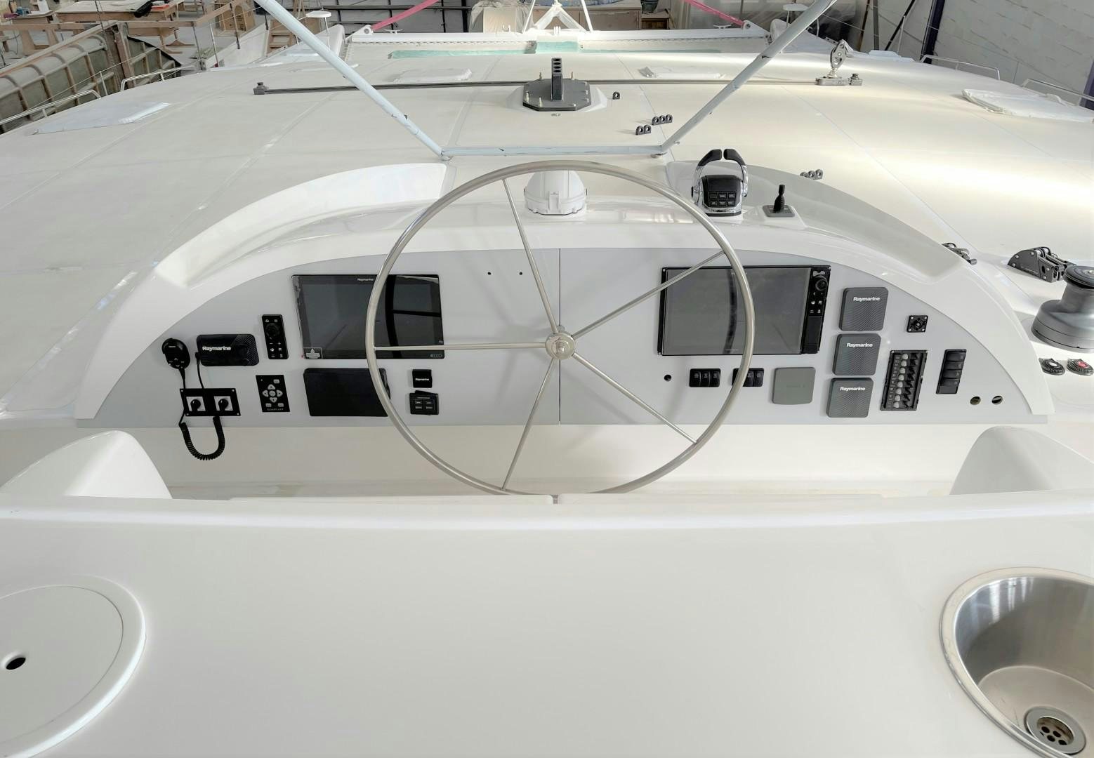 a white and black object aboard SKYE Yacht for Sale