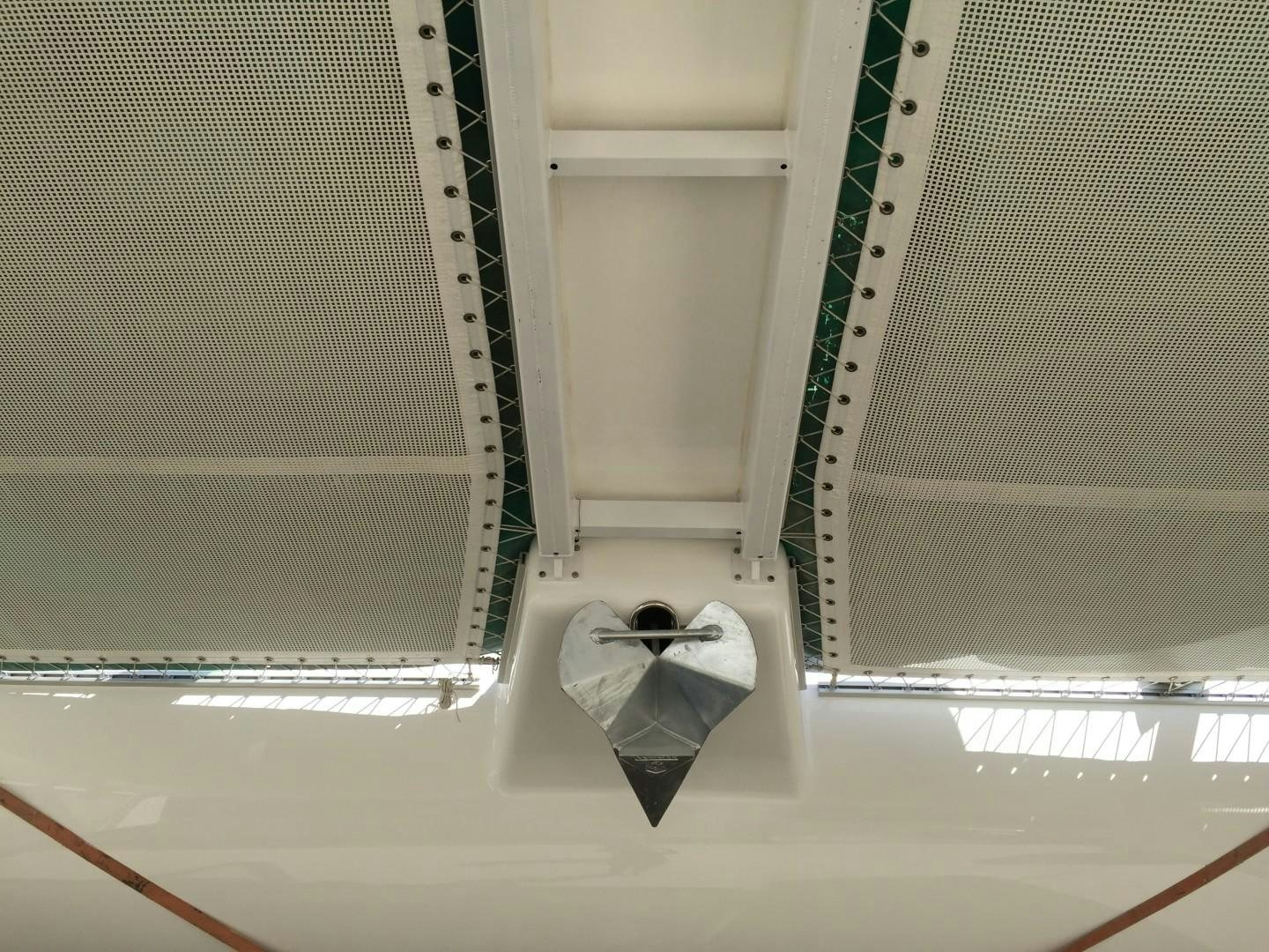 a white towel on a white towel aboard SKYE Yacht for Sale