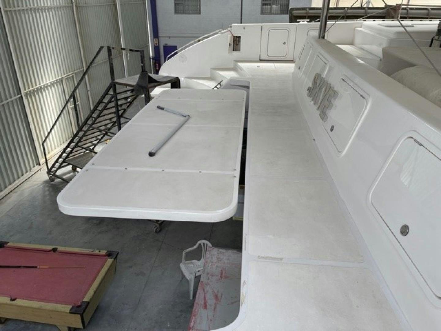 a large white machine aboard SKYE Yacht for Sale