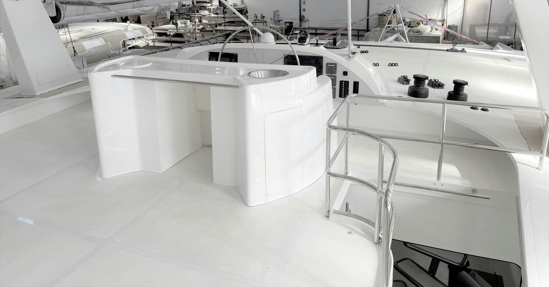 a white machine in a room aboard SKYE Yacht for Sale