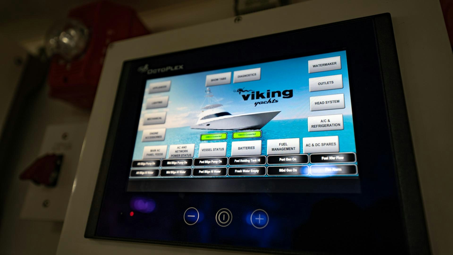 a black rectangular device with a screen aboard WHY WOULDN'T WE Yacht for Sale