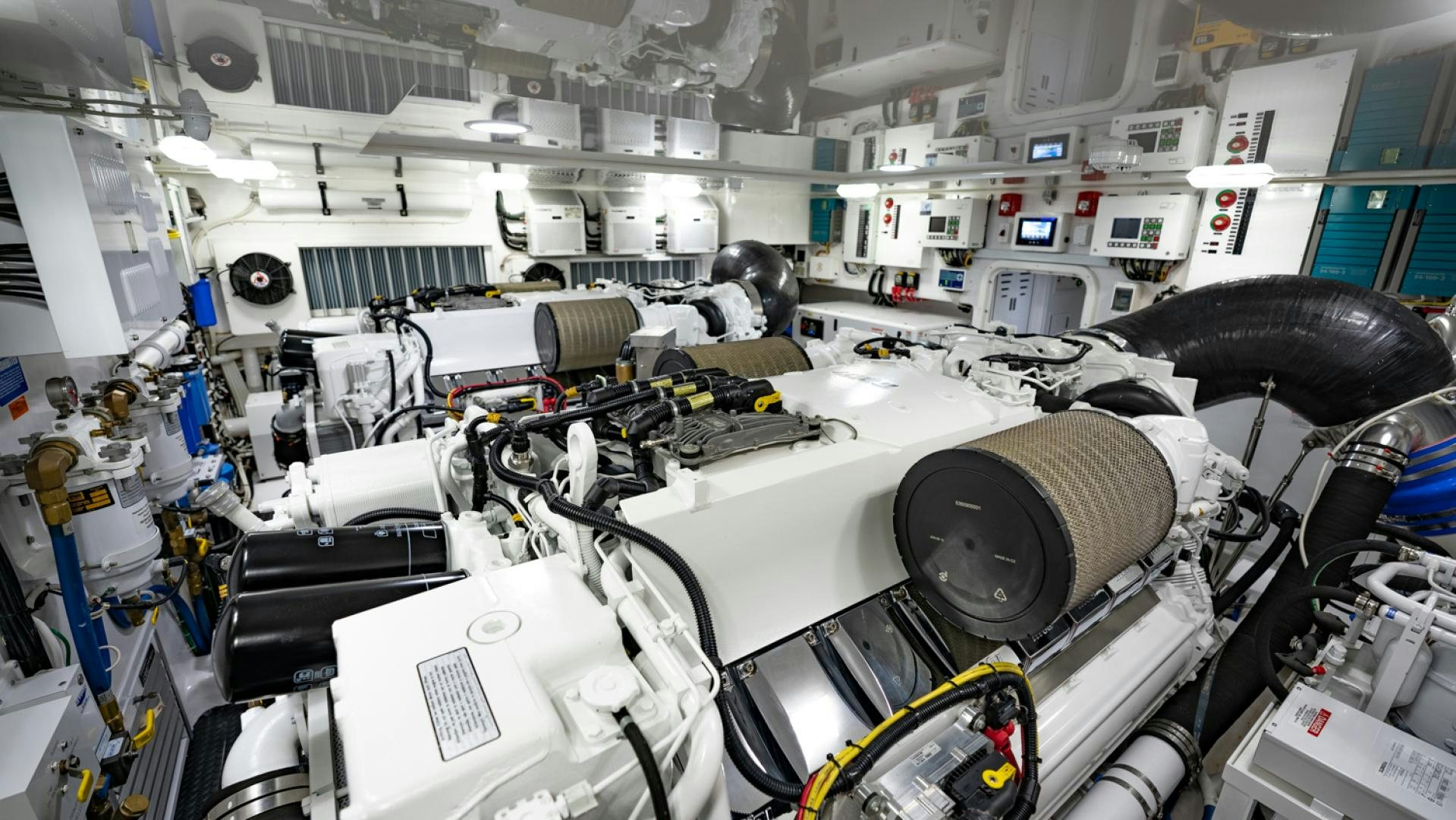 a room full of machines aboard WHY WOULDN'T WE Yacht for Sale