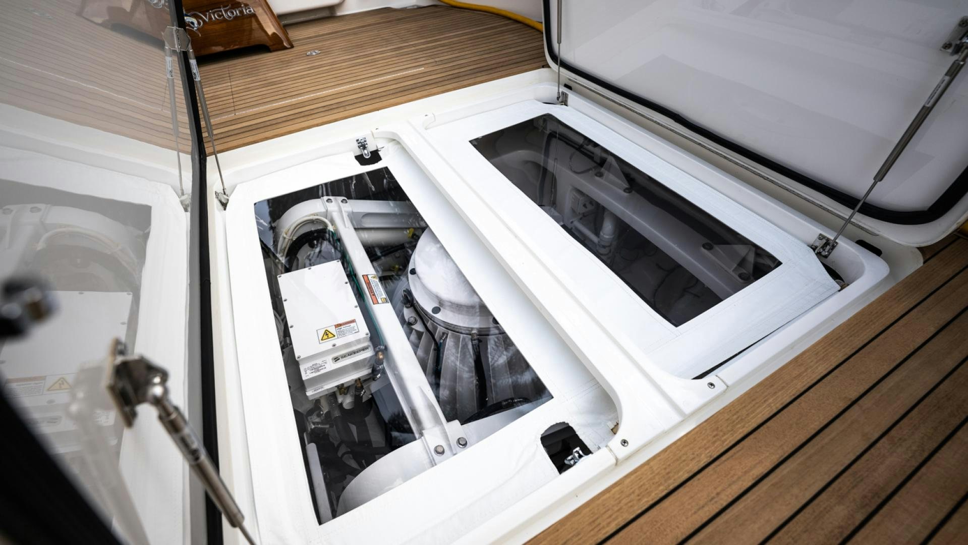 a machine on the counter aboard WHY WOULDN'T WE Yacht for Sale