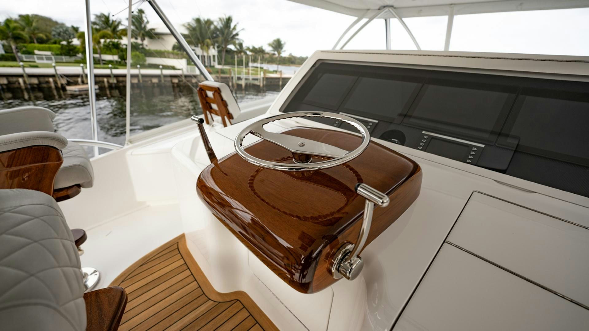 a glass of beer on a table aboard WHY WOULDN'T WE Yacht for Sale