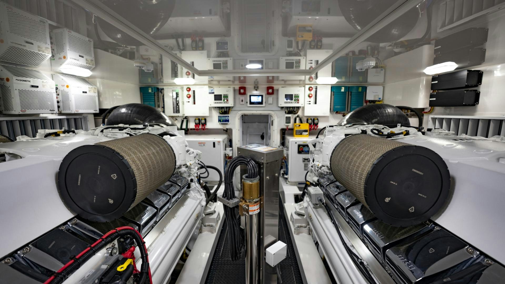 a room with machines and equipment aboard WHY WOULDN'T WE Yacht for Sale