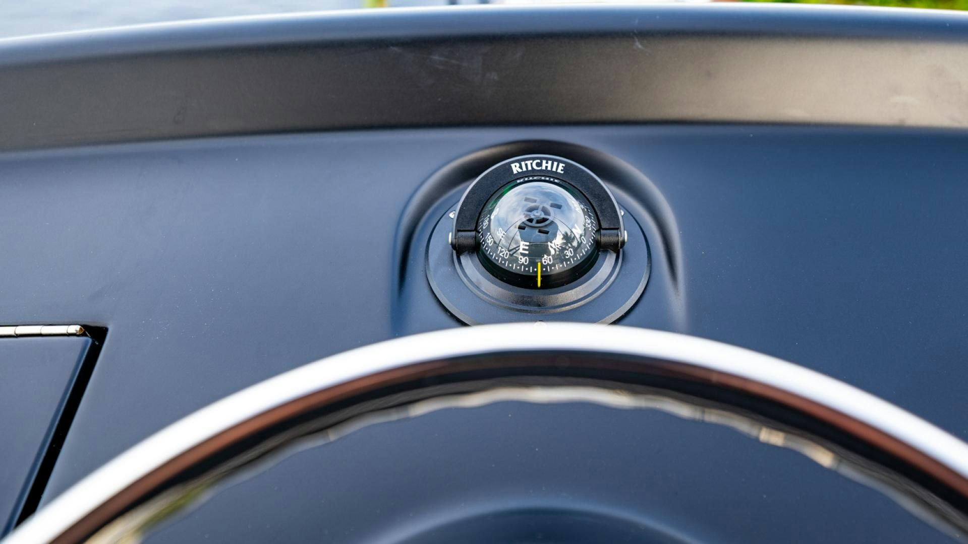 a close-up of a car's dashboard aboard WHY WOULDN'T WE Yacht for Sale