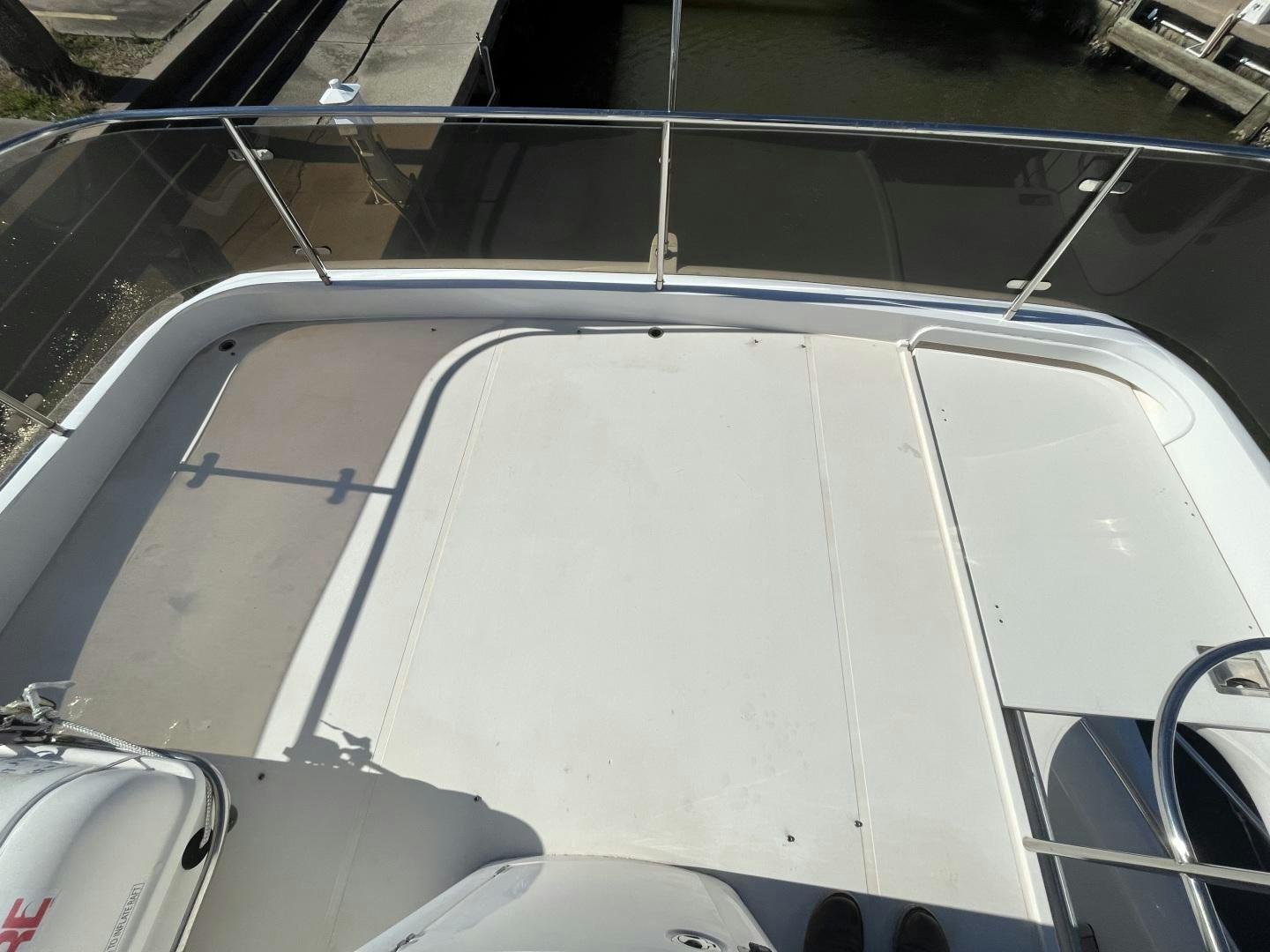 a white car with a dent in the front aboard SELAH WAY Yacht for Sale