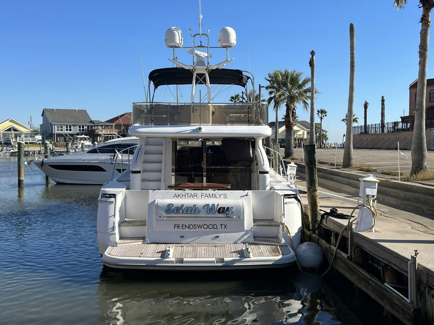 a boat docked at a pier aboard SELAH WAY Yacht for Sale