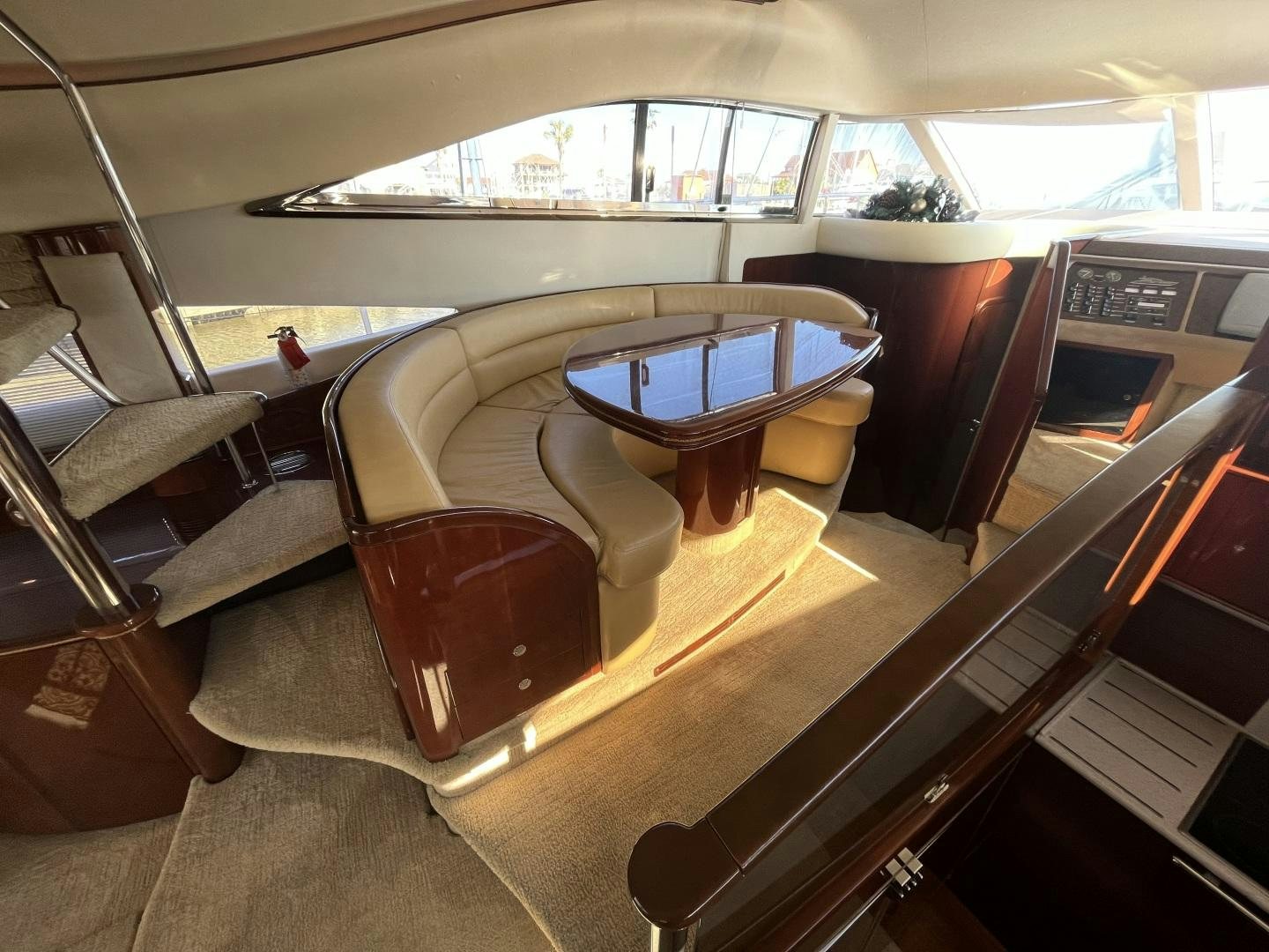 a room with a table and chairs aboard SELAH WAY Yacht for Sale