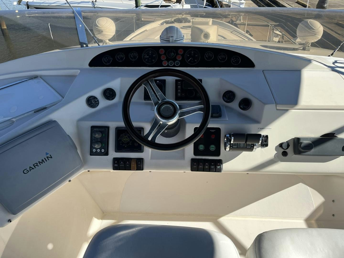 the interior of a white car aboard SELAH WAY Yacht for Sale
