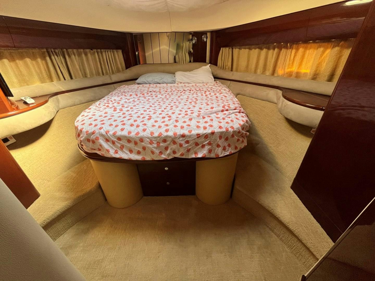 a bed in a room aboard SELAH WAY Yacht for Sale