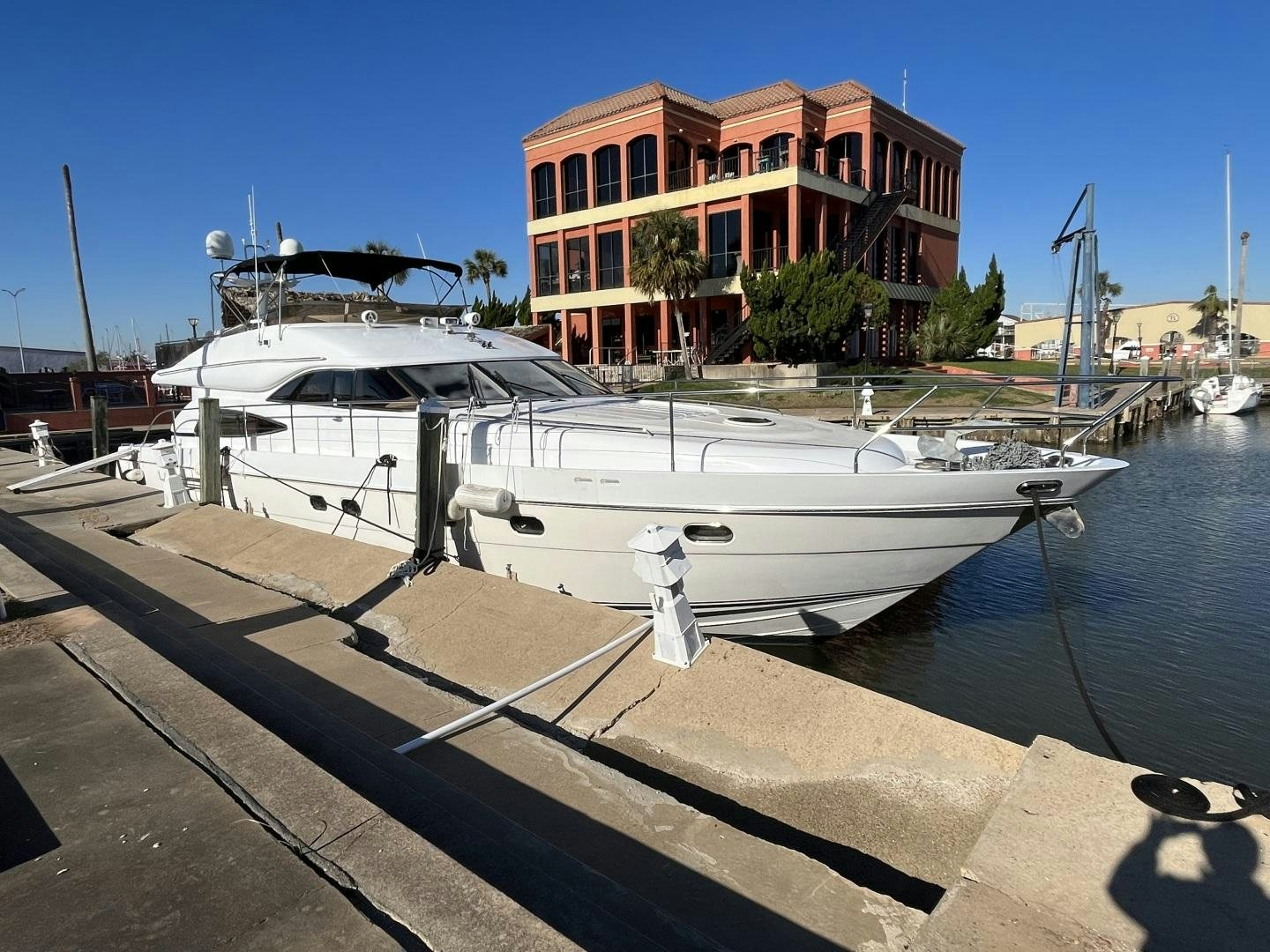 a boat docked at a pier aboard SELAH WAY Yacht for Sale