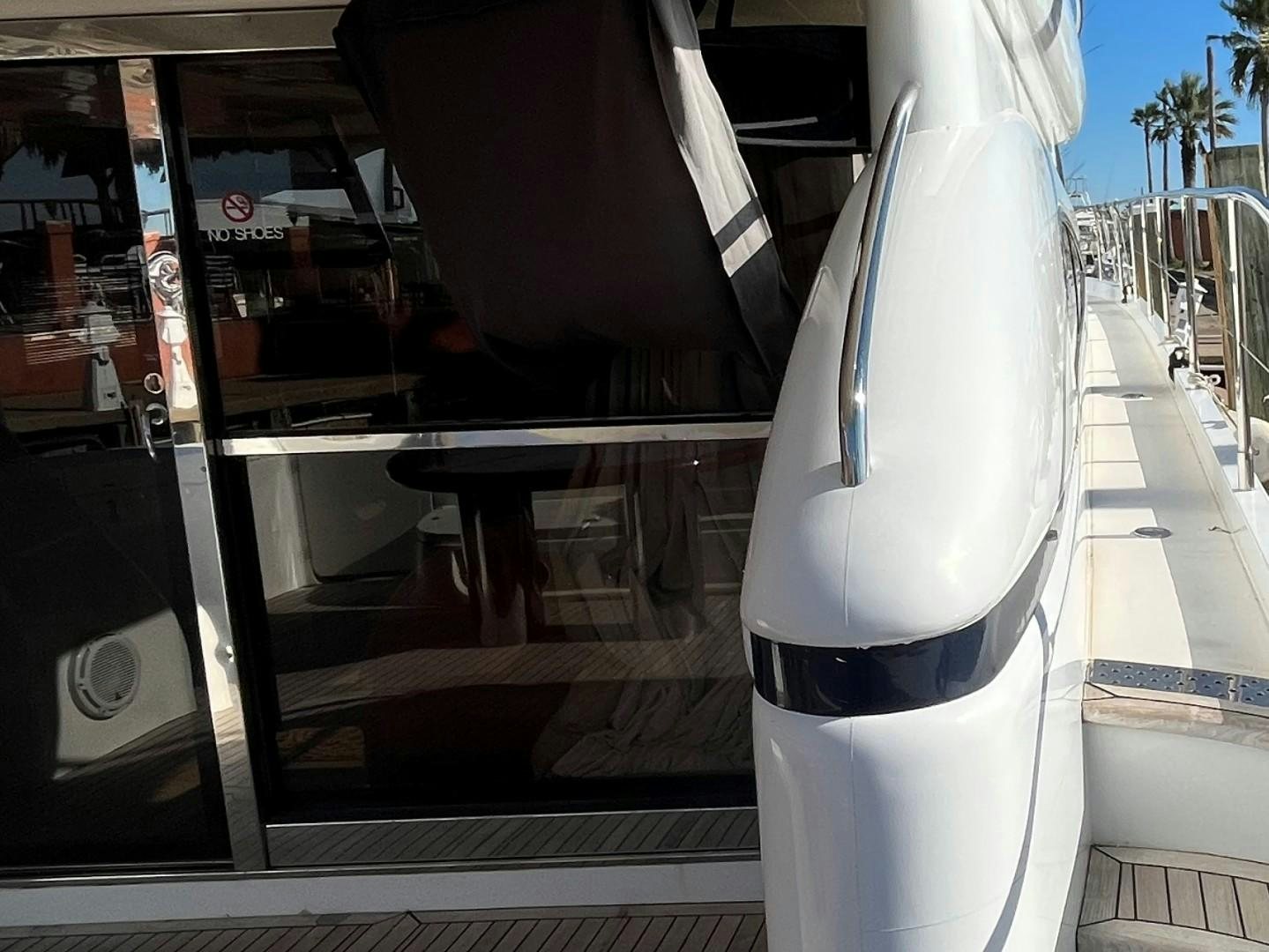 a white cylinder on a black surface aboard SELAH WAY Yacht for Sale