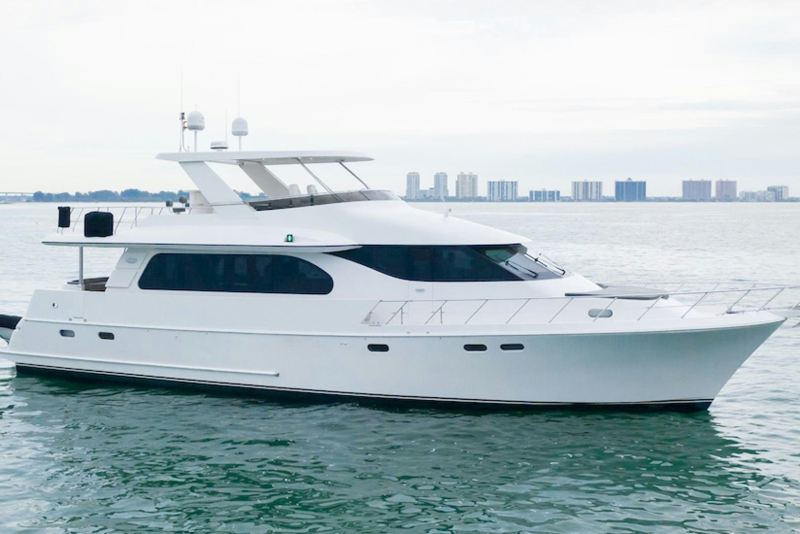 a white yacht in the water aboard LIBERTY Yacht for Sale