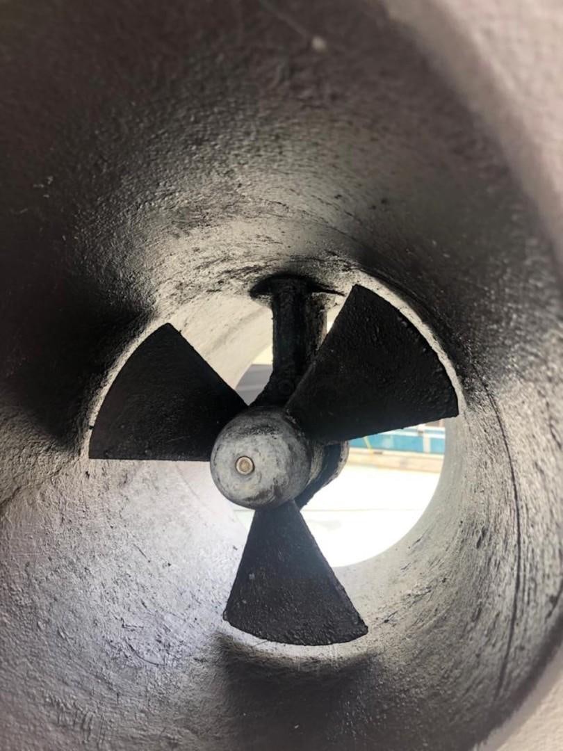 a close-up of a hole in a rock aboard Applaus Yacht for Sale