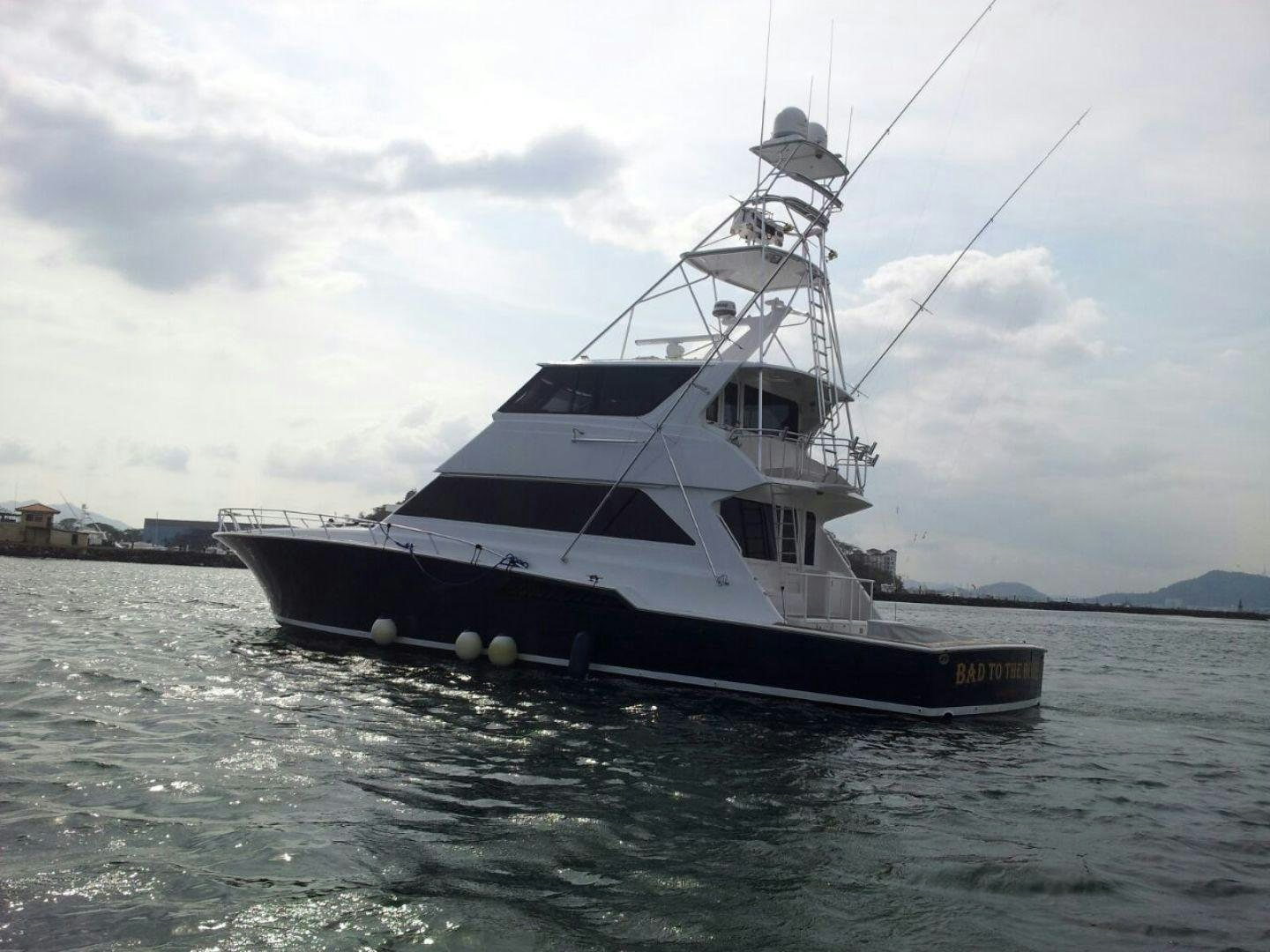 a boat in the water aboard BAD TO THE BONE Yacht for Sale