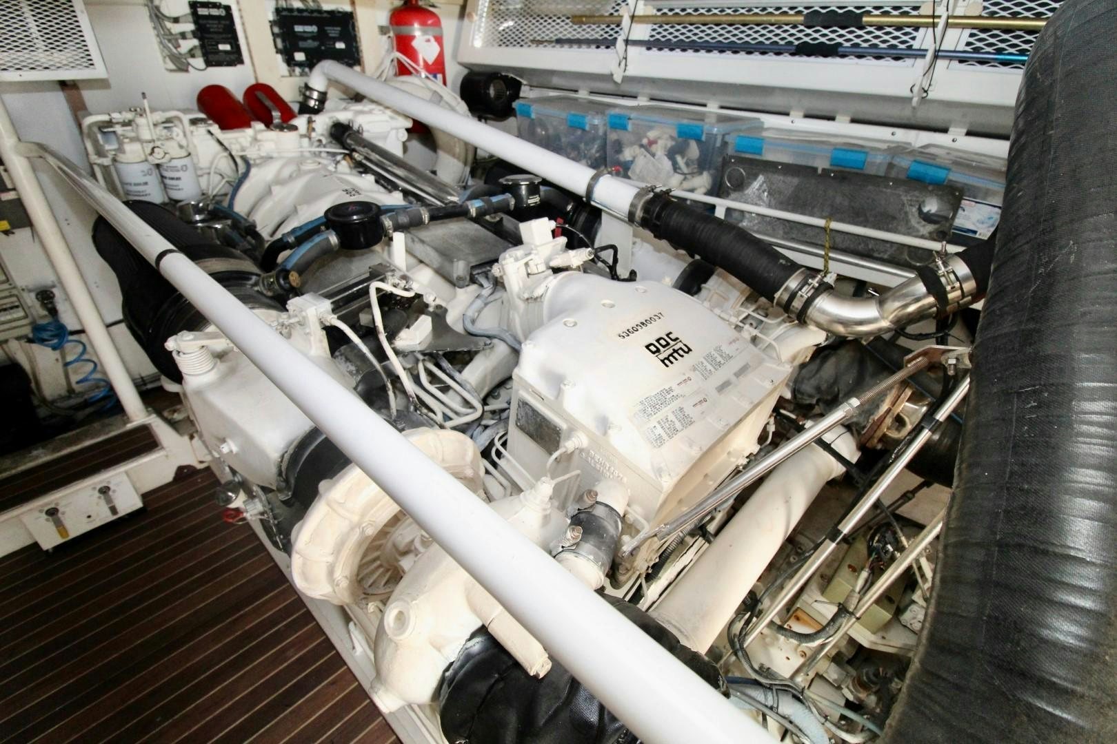 a machine with many wires aboard BAD TO THE BONE Yacht for Sale