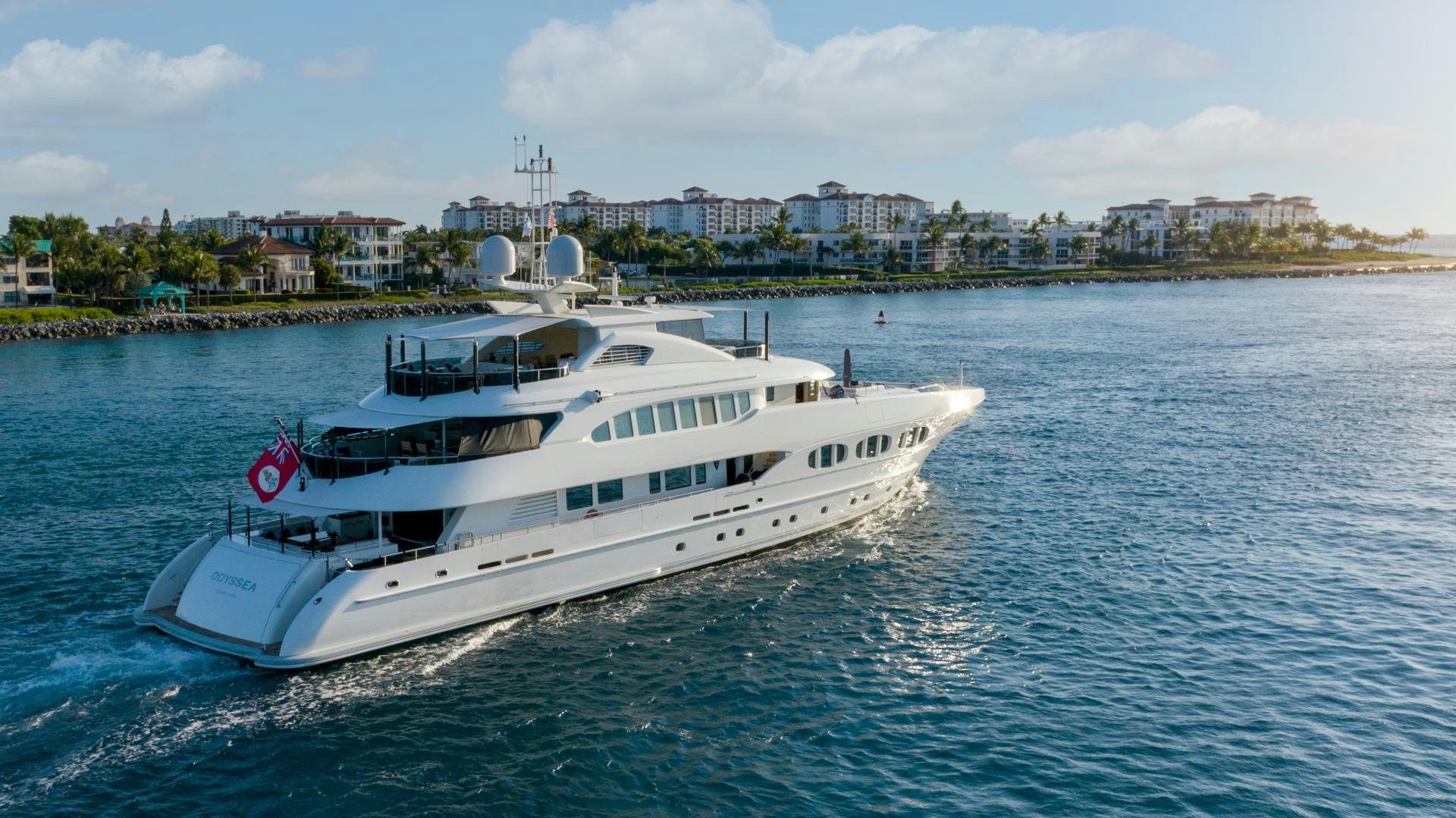 a boat on the water aboard ODYSSEA Yacht for Charter
