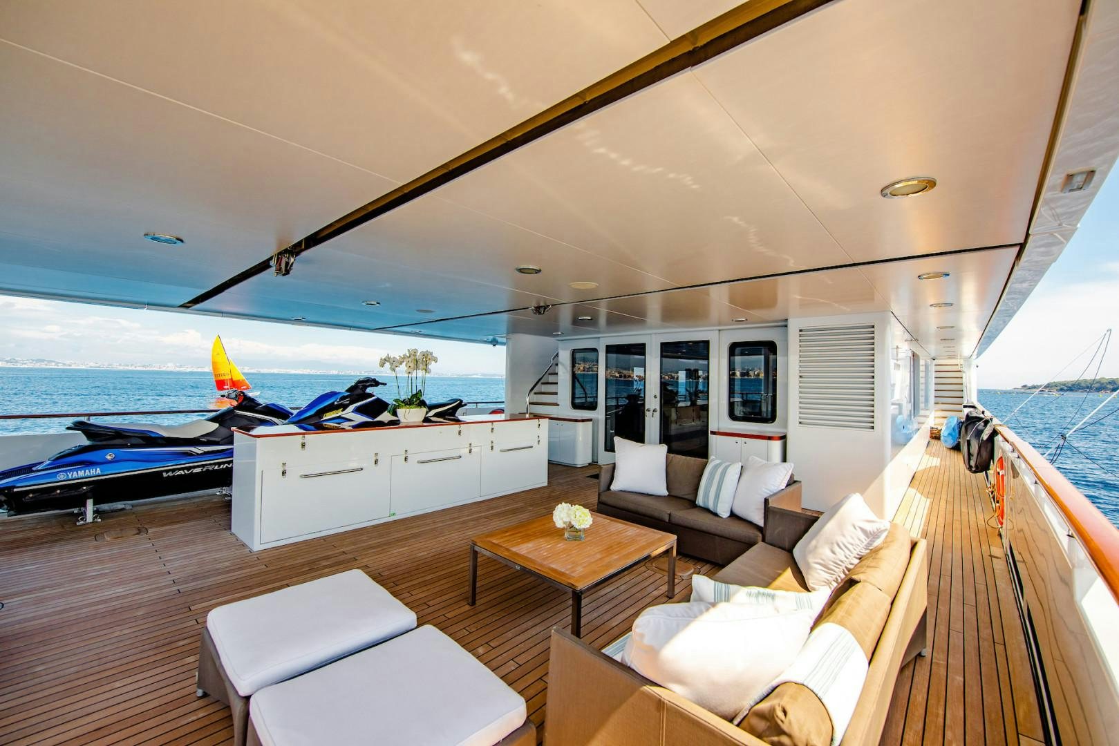a boat on the water aboard OCEAN'S SEVEN Yacht for Sale