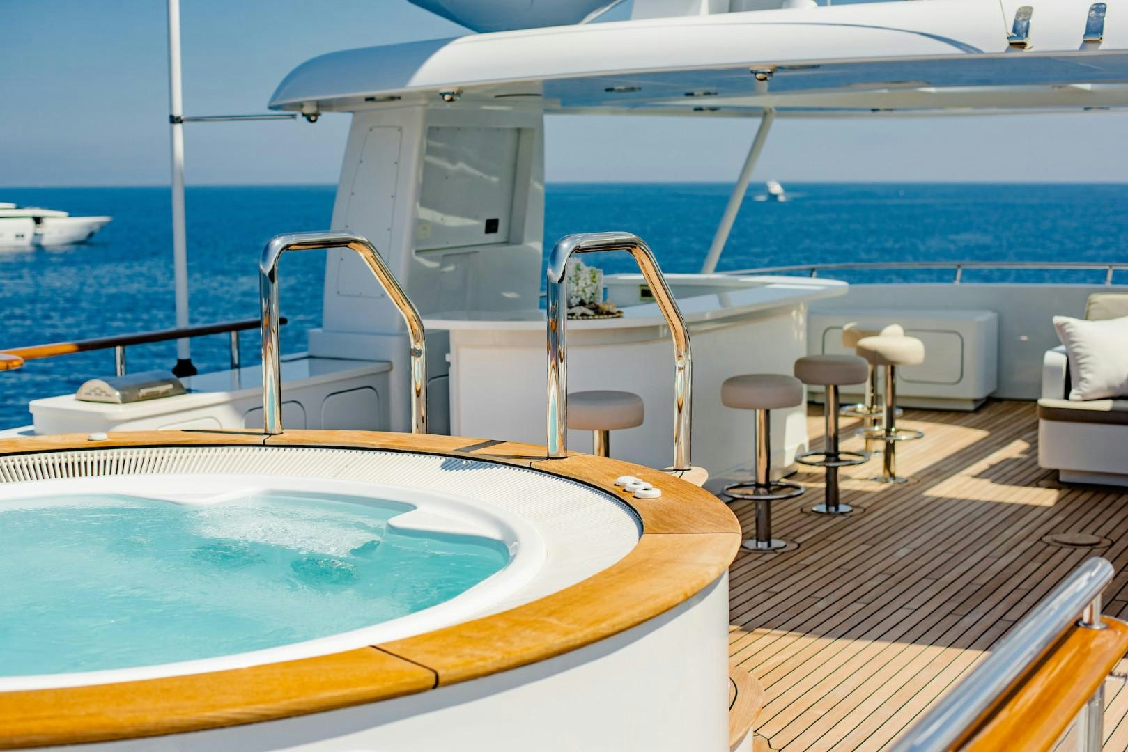 a boat on the water aboard OCEAN'S SEVEN Yacht for Sale