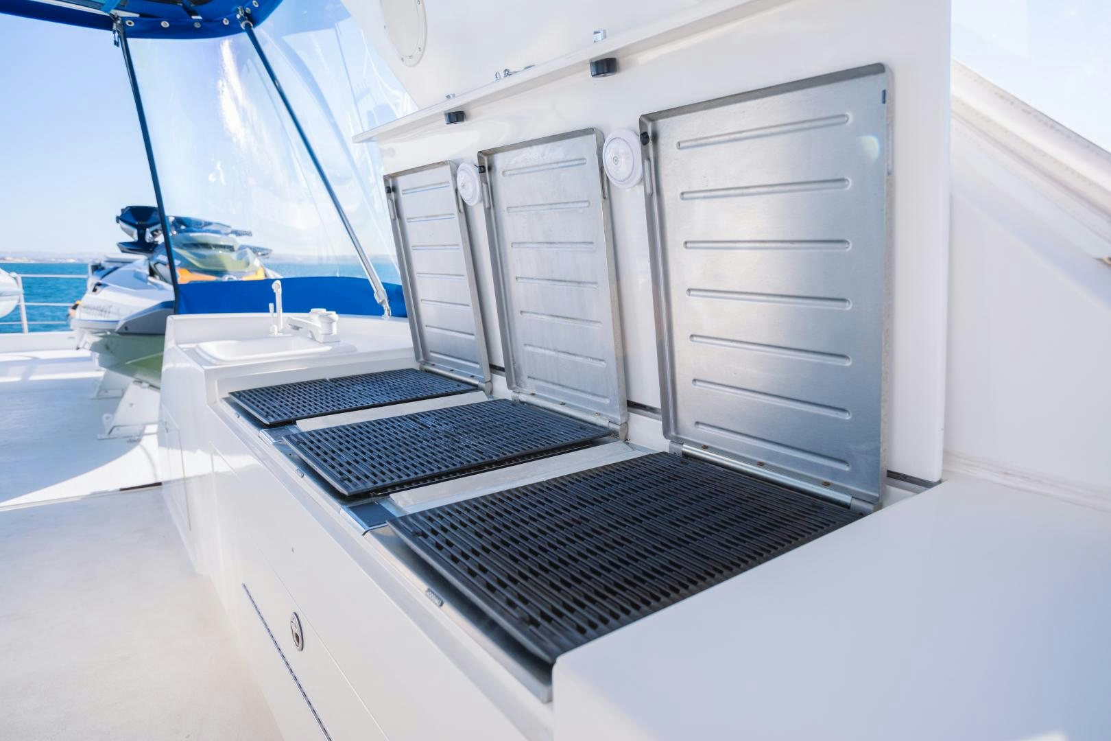 a white computer tower aboard LORI LYNN Yacht for Sale