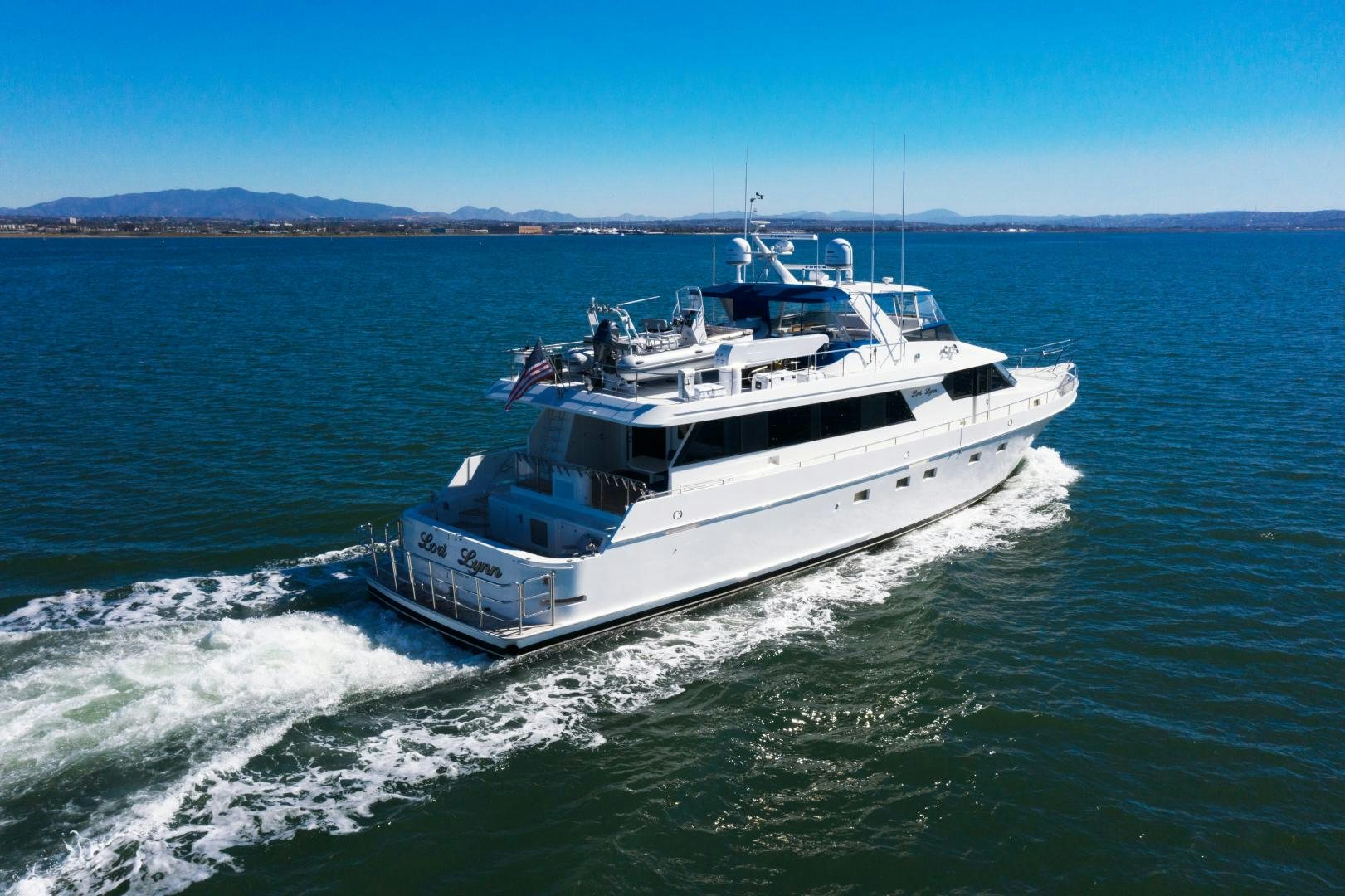 a boat on the water aboard LORI LYNN Yacht for Sale