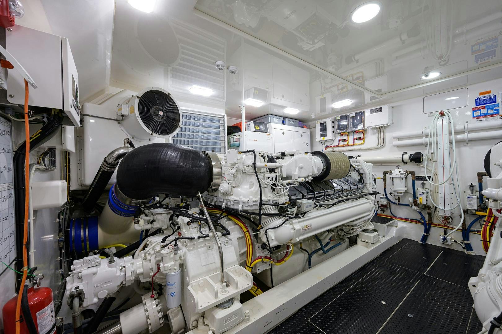 a machine with a large machine aboard PASTIME Yacht for Sale