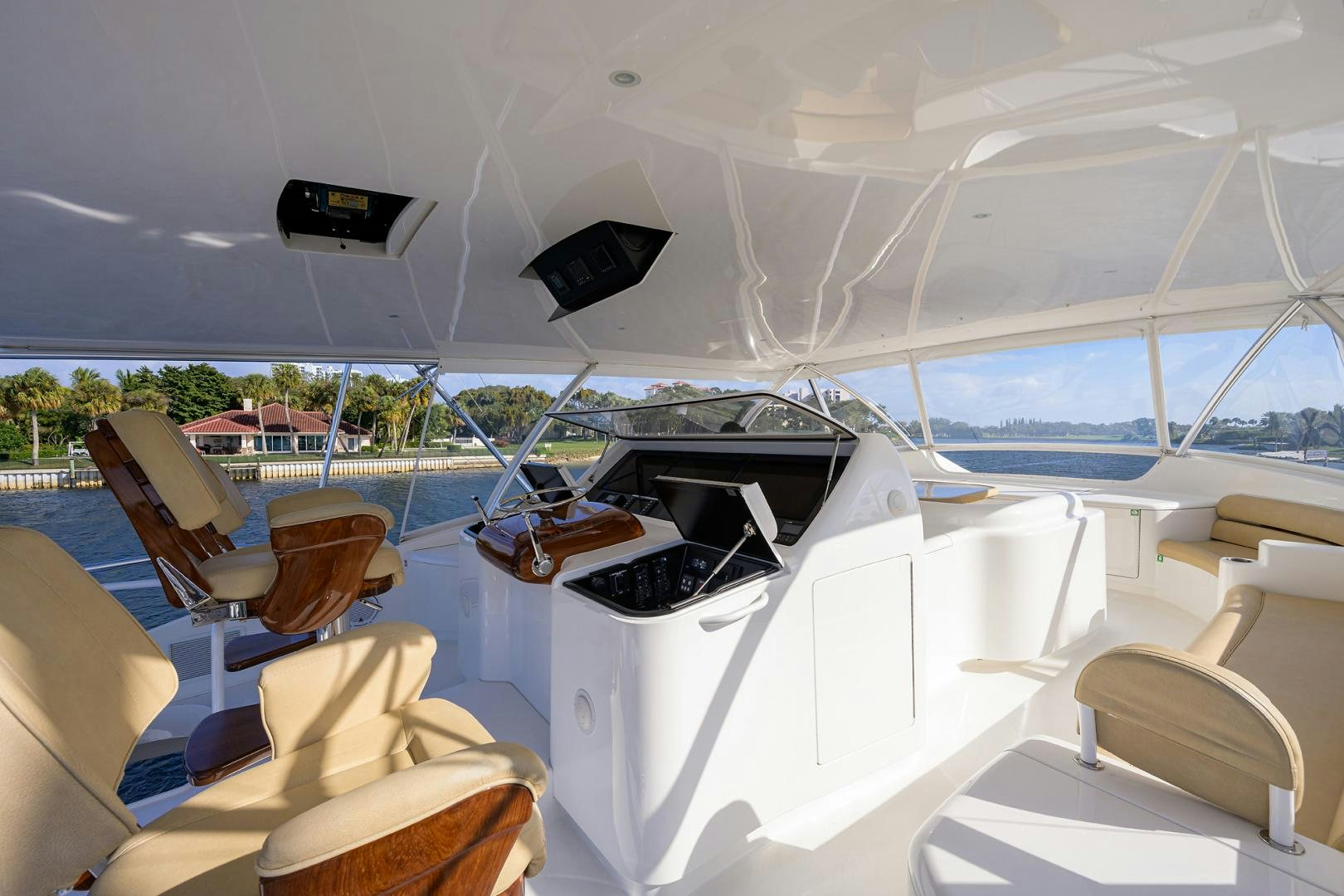 a boat with a solar panel aboard PASTIME Yacht for Sale