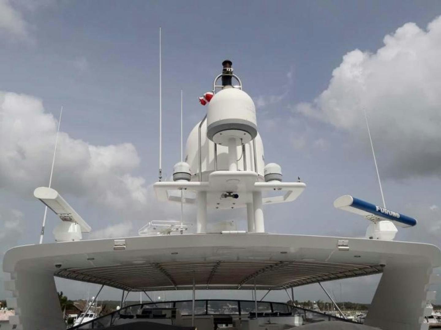 a large military ship aboard TRUE NORTH Yacht for Sale