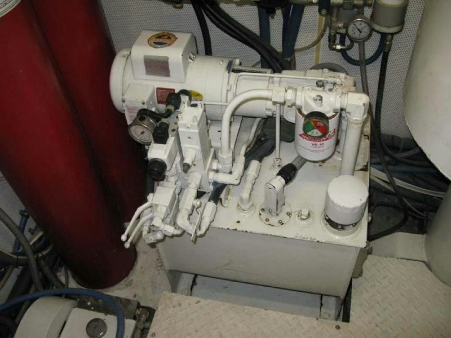 a white machine with wires aboard TRUE NORTH Yacht for Sale