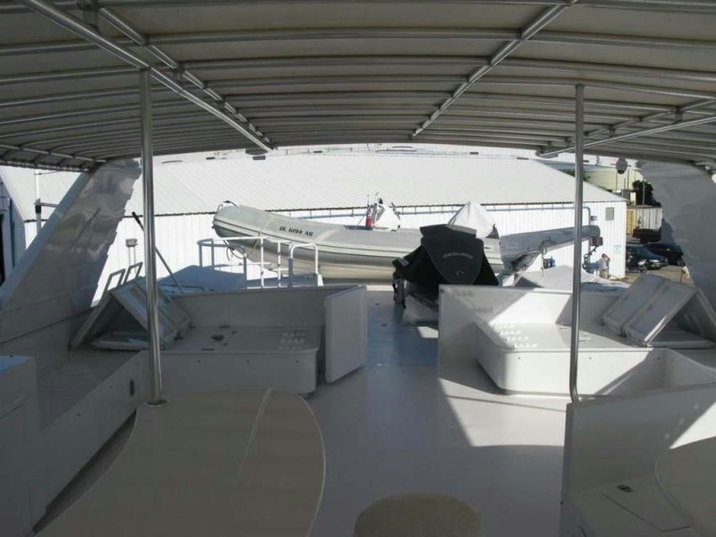 a large airplane in a hangar aboard TRUE NORTH Yacht for Sale
