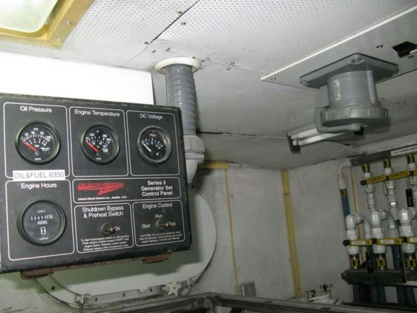 a close-up of a machine aboard TRUE NORTH Yacht for Sale
