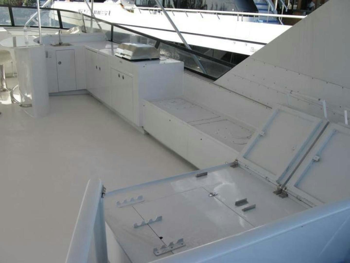 a white model of a boat aboard TRUE NORTH Yacht for Sale