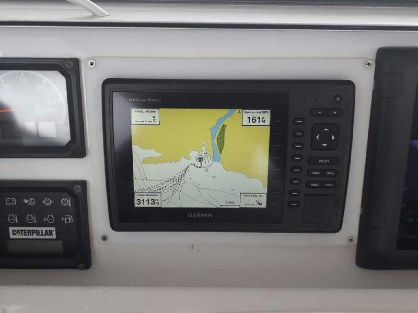 a close-up of a computer screen aboard TRUE NORTH Yacht for Sale