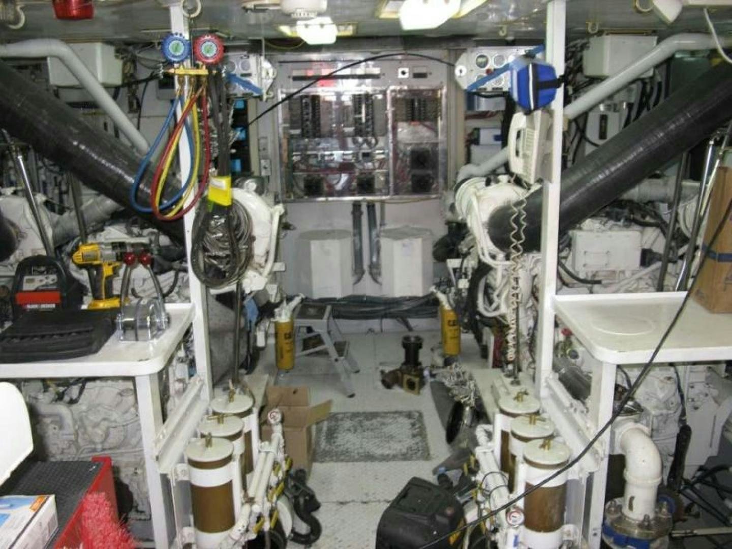 a room with machinery aboard TRUE NORTH Yacht for Sale
