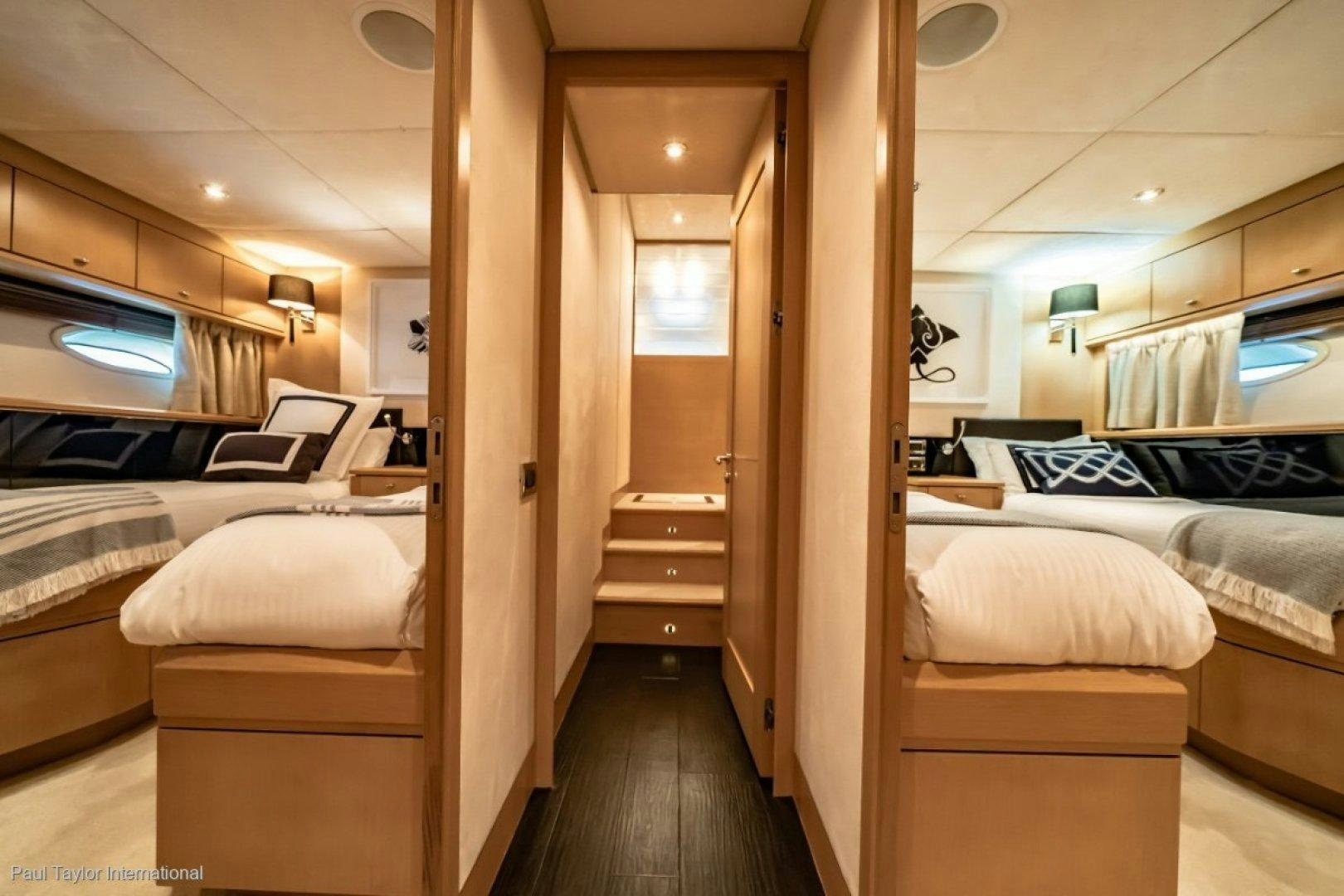 a room with bunk beds aboard SOPHIA Yacht for Sale