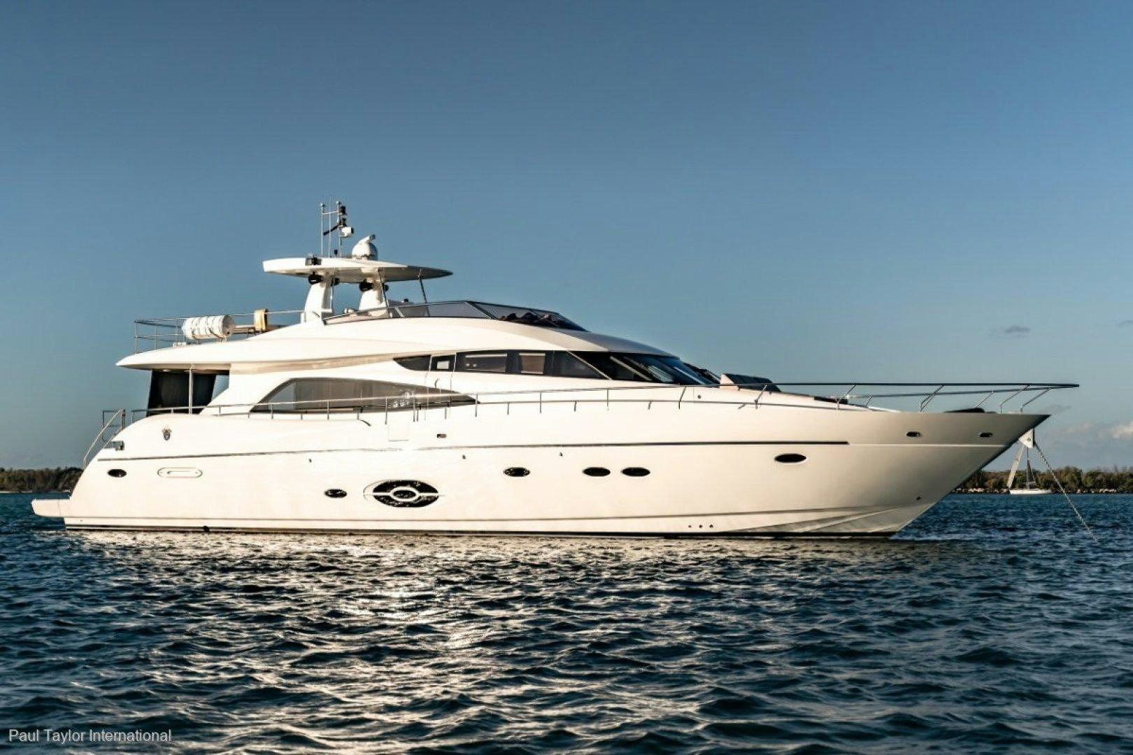 a white yacht on the water aboard SOPHIA Yacht for Sale