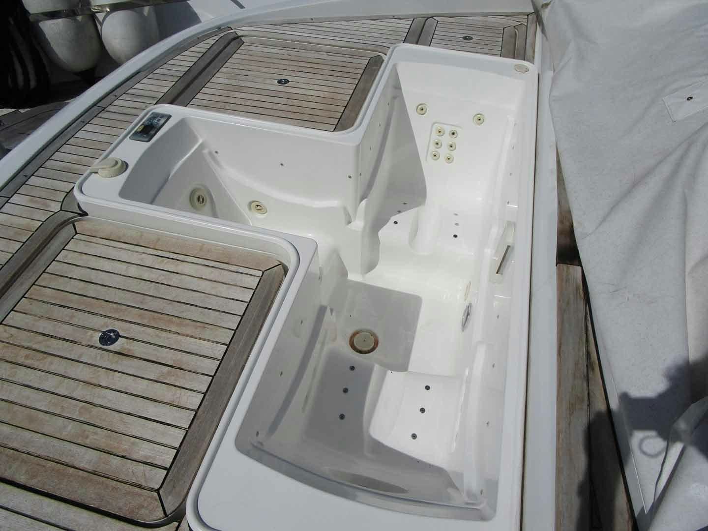 a white rectangular object with a metal frame aboard DEAR HENRI Yacht for Sale