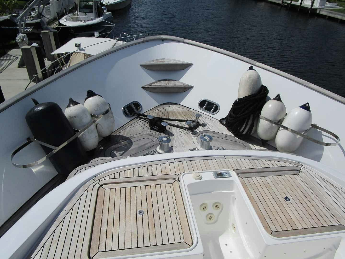 a boat with many small objects on it aboard DEAR HENRI Yacht for Sale