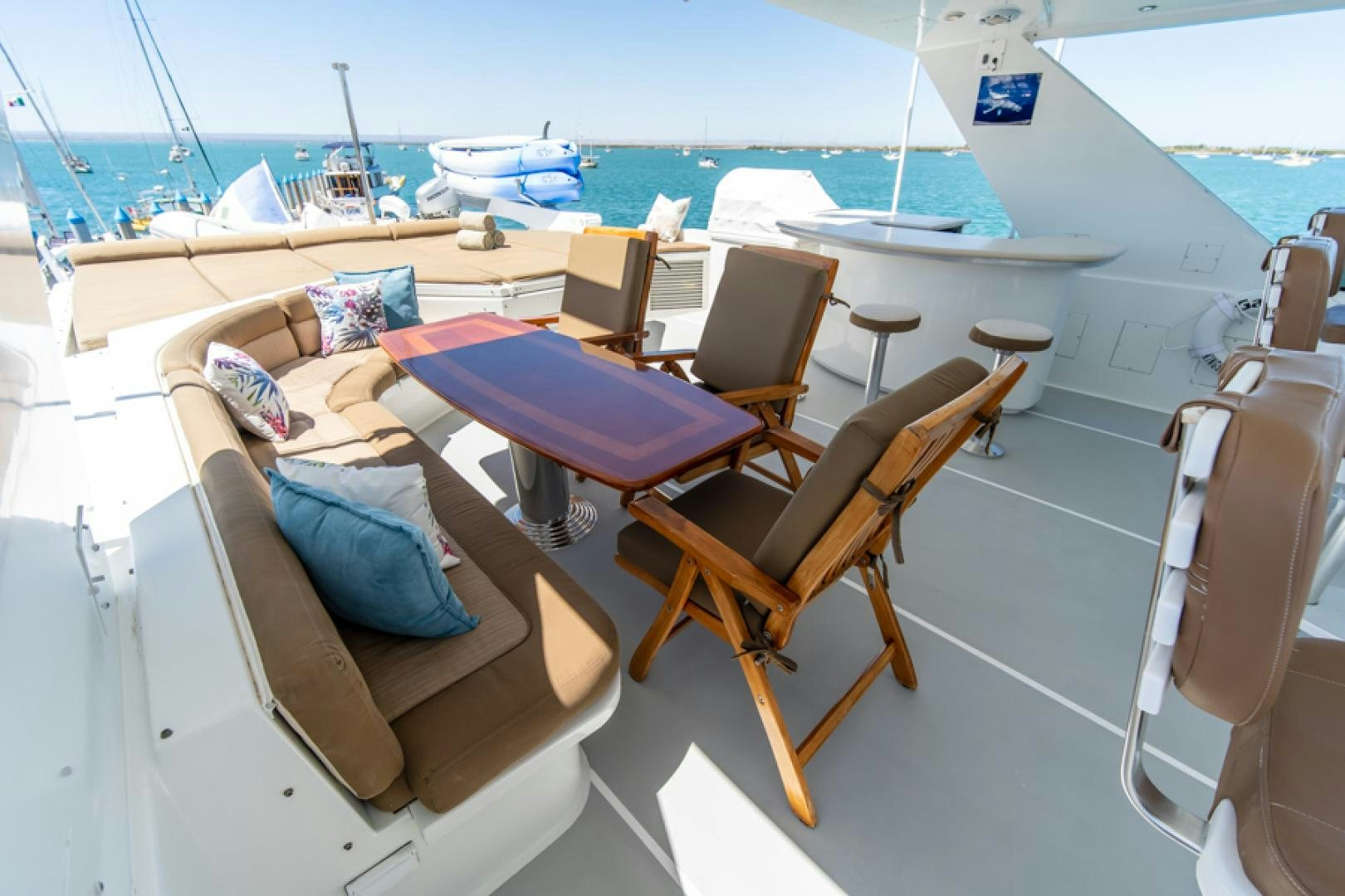 a boat on the water aboard NO EXCEPTIONS Yacht for Sale