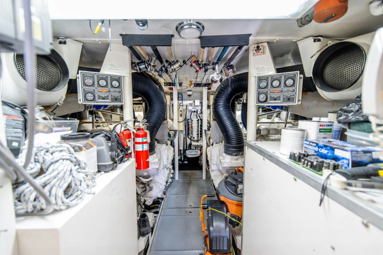 a room with machinery and equipment aboard NO EXCEPTIONS Yacht for Sale