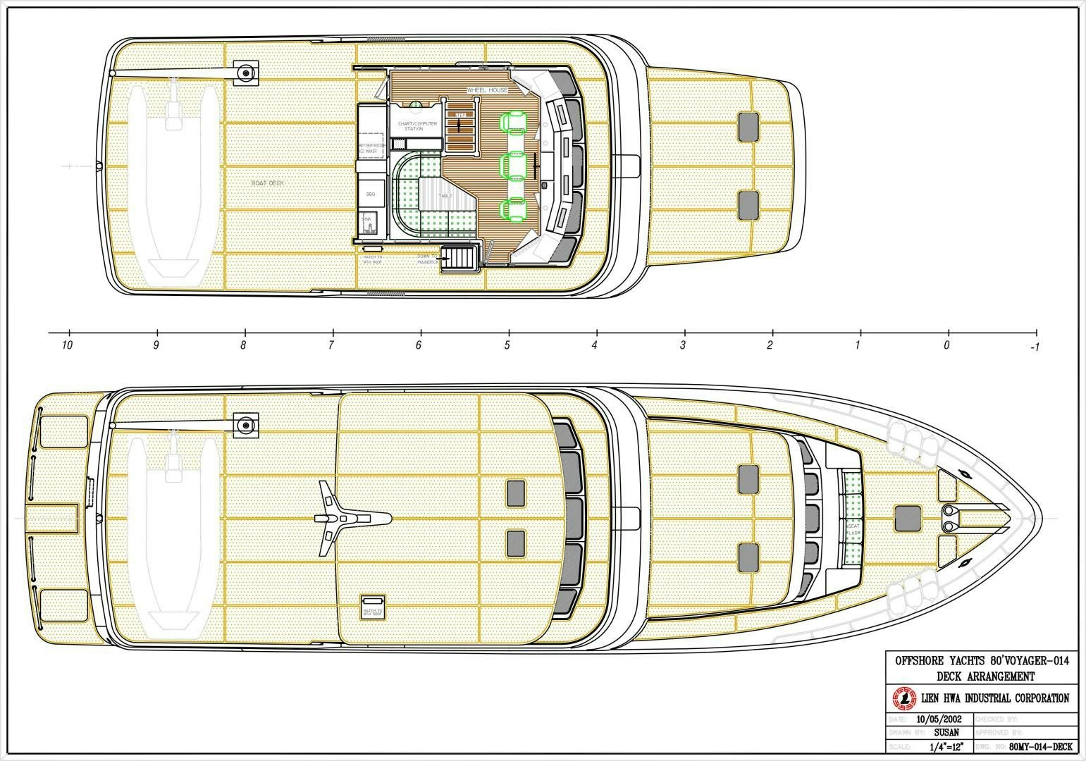 diagram aboard ANTARES Yacht for Sale