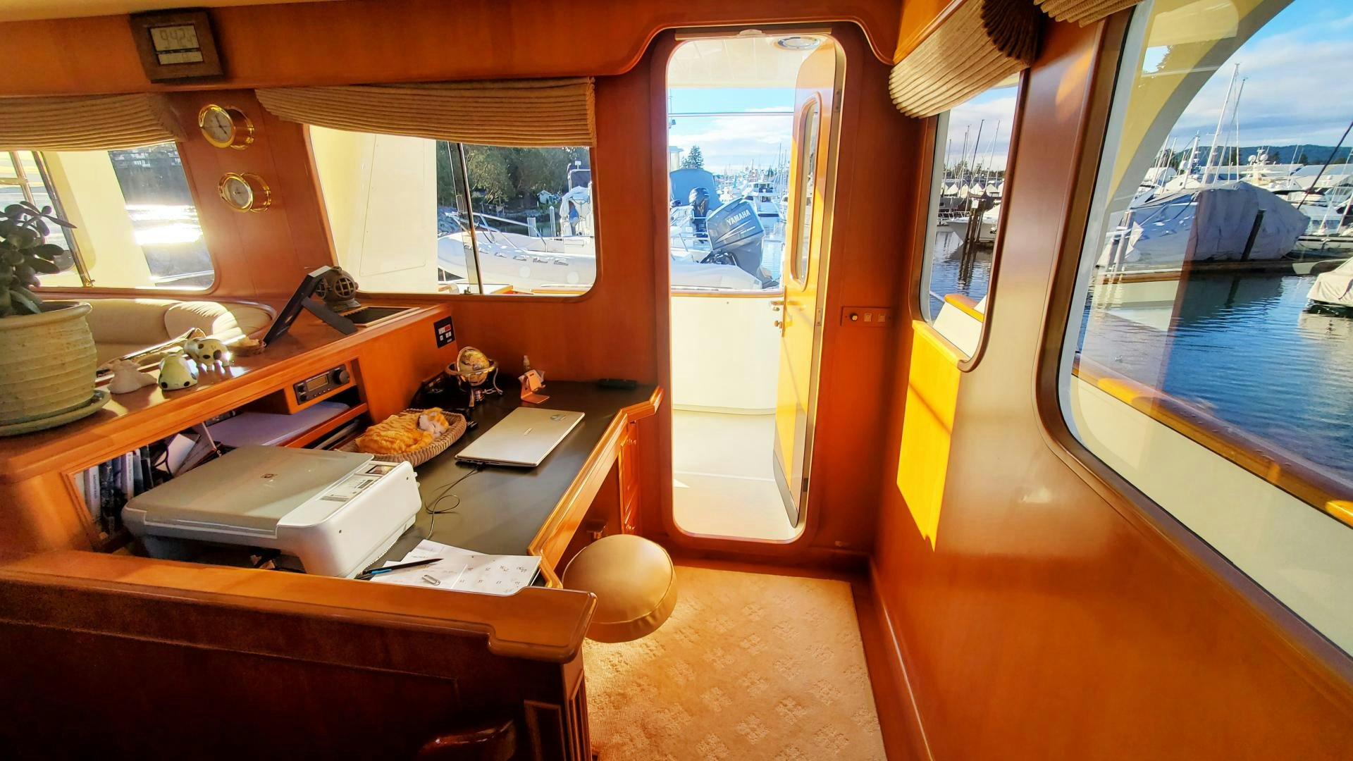 inside of a train aboard ANTARES Yacht for Sale