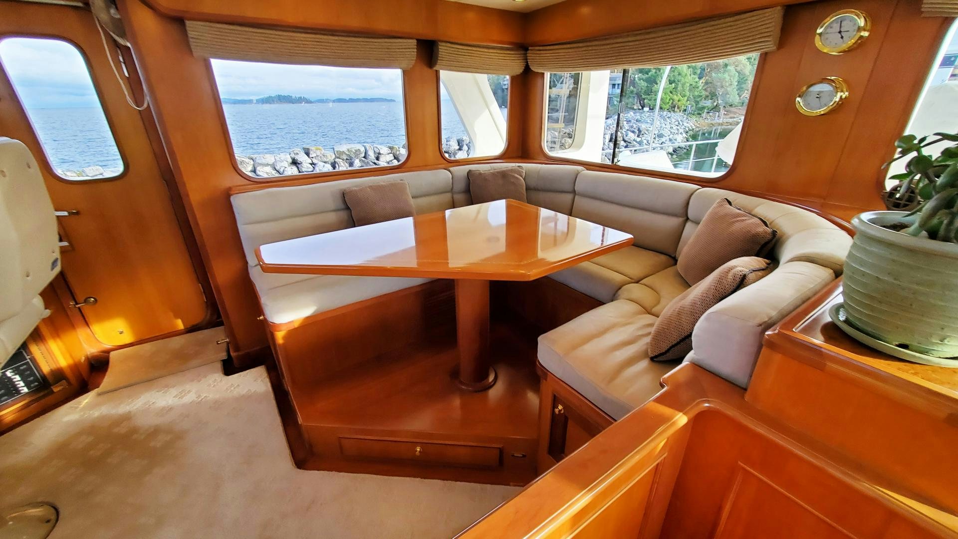 a room with a couch and a table aboard ANTARES Yacht for Sale