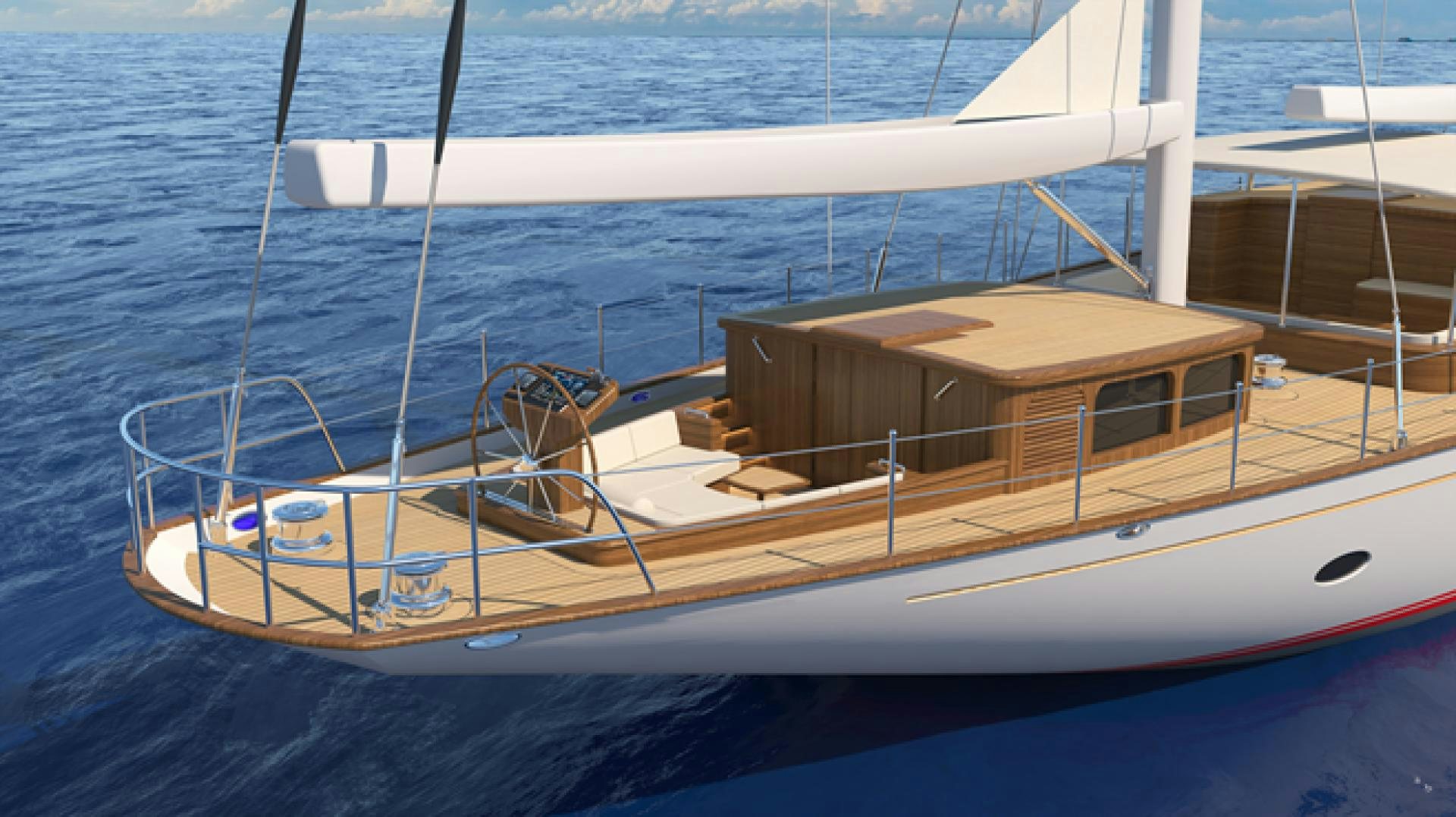 a boat on the water aboard ARK 401 Yacht for Sale