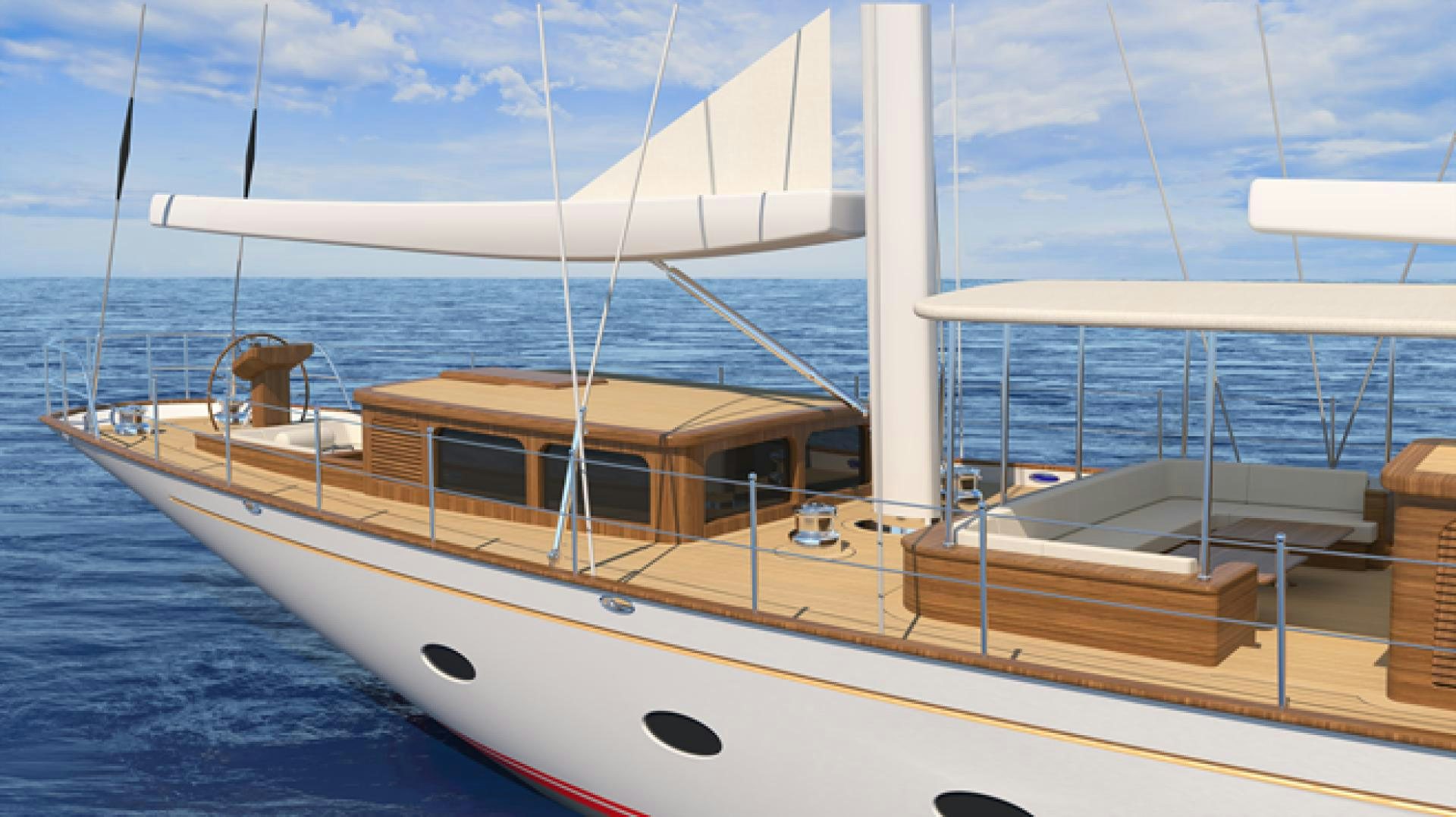 a boat on the water aboard ARK 401 Yacht for Sale